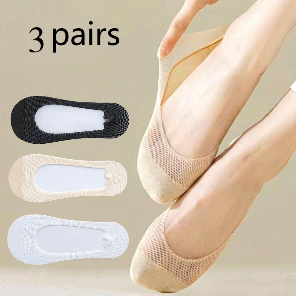 Invisibility Sock Loafer - 3 أزواج، جوارب نسائية غير مرئية،
