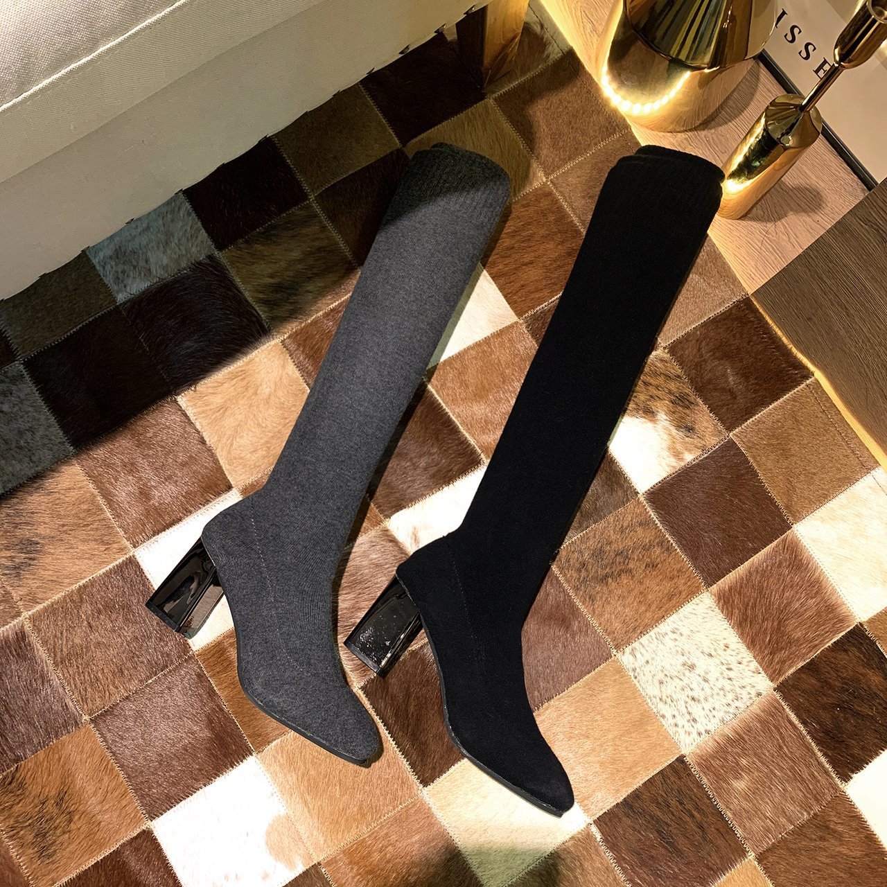 أحذية جوارب نسائية جديدة 2026، - مراجعة Knee High Sock Women وسعره