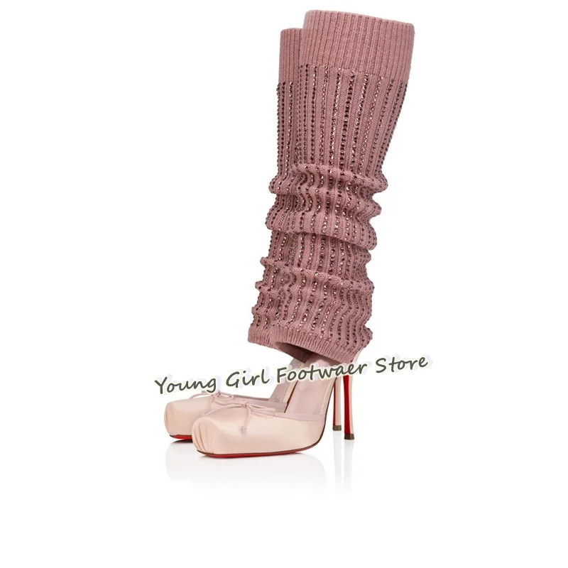 أحذية نسائية فاخرة بكعب عالٍ،  - مراجعة Knee High Sock Women وسعره