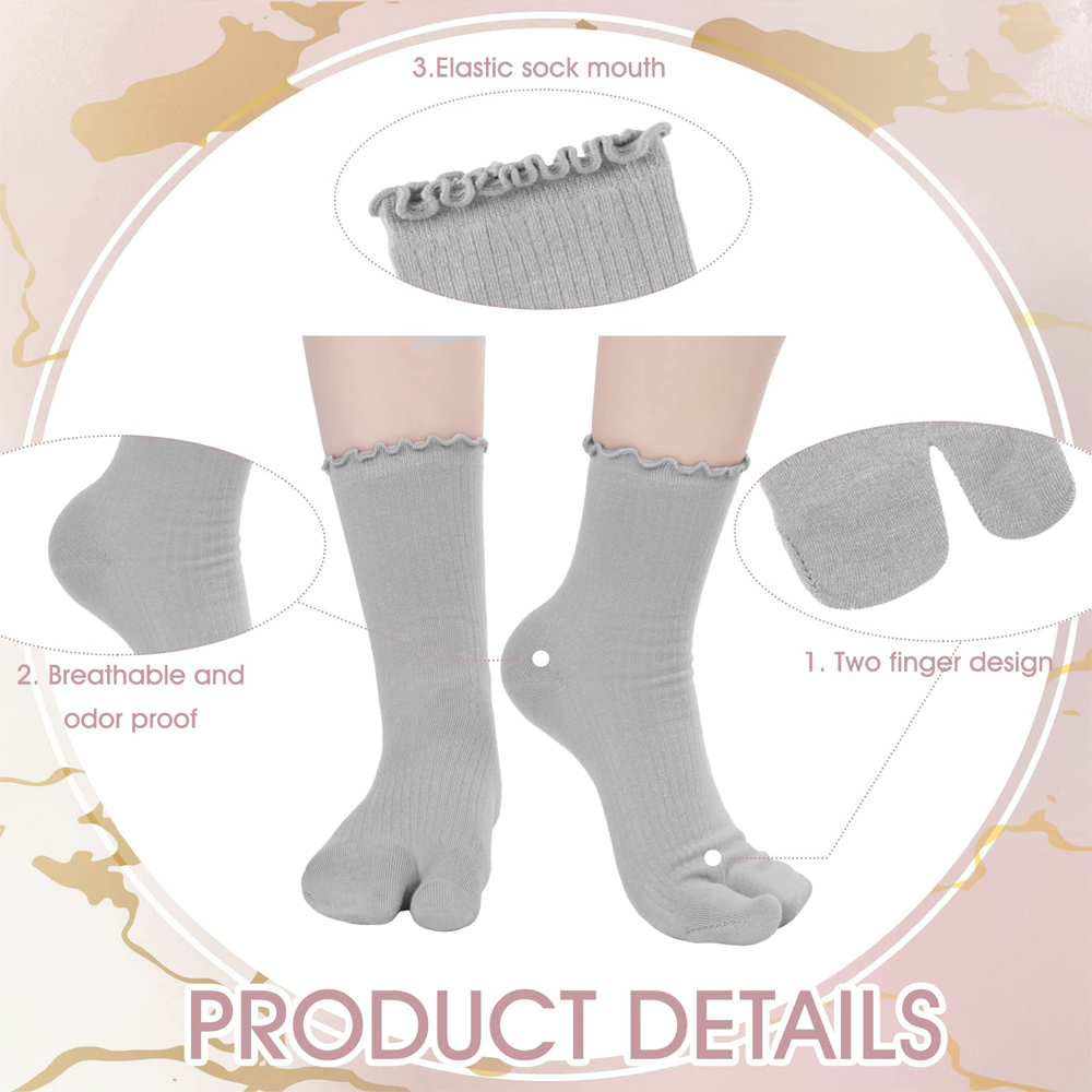 جوارب يابانية قطنية ذات حواف م - مراجعة Toe Sock Split وسعره